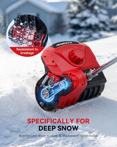 Cordless Snow Shovel, 14-Inch Width, 6-Inch Depth, Up to 60mins Runtime