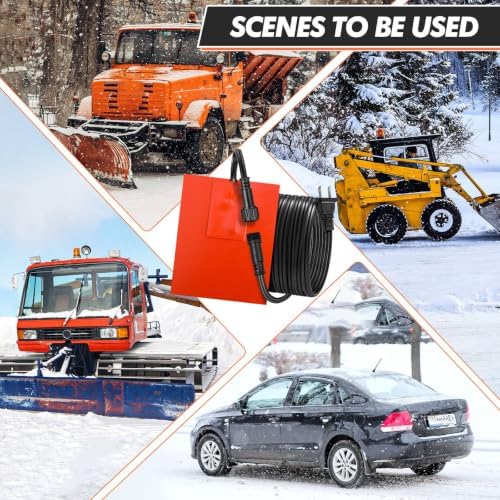 Threlaco 6 Pcs Engine Heater 4 x 5in 120V 150W Silicone Oil Pan