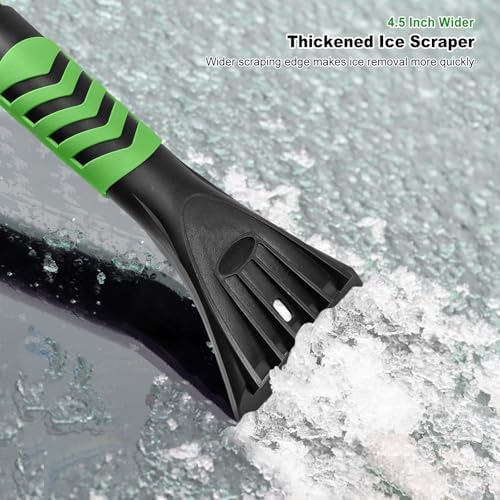 SEAAES 4 in 1 Snow Brush with Squeegee, Ice Scraper and Snow Shovel for Car