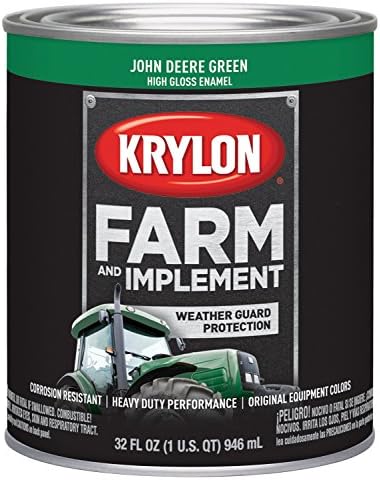 Krylon 2023 Farm & Implement Brush, High Gloss, John Deere Green, 1 Quart Architectural Paints
