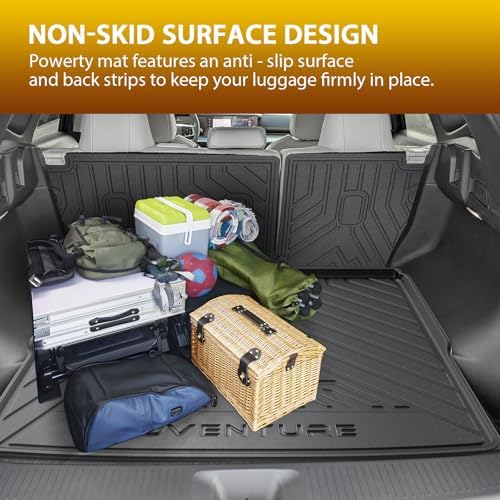 Powerty Floor Mats for Nissan Murano 2025 2026, All Weather 3D TPE Anti-Slip Trunk Cargo Liner Seat Back Covers Protectors Full Set Car Accessories