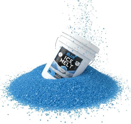 Peach Country Blue Ice Melt Pet Friendlier Eco-Friendly De-Icer, Fast-Acting Granules for Driveways, Walkways & Entryways, 45 lb Pail