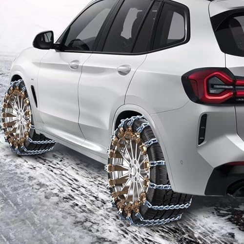 Snow Chains 1PCS Snow Tire Chains Emergency Anti Slip Tire Traction Chain for Car Truck Pickup in Snow Ice Sand and Mud (Tire Width 165-265mm)