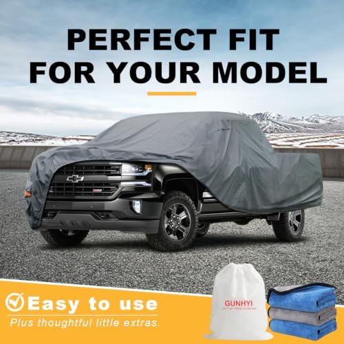 GUNHYI Premium Truck Cover Custom Fit Hyundai Santa Cruz, 16 Layers Heavy Duty Truck Cover Waterproof All Weather with Zipper Door for Sun Rain Snow Dust Uv Protection