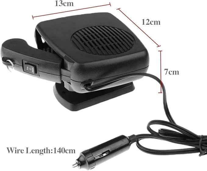12V Portable Car Heater & Defroster - 150W, Plugs into Cigarette Lighter, 2-in-1 Heating & Cooling for Quick Anti-Fog Warmth, Demister for Car/Vehicle/Truck/SUV