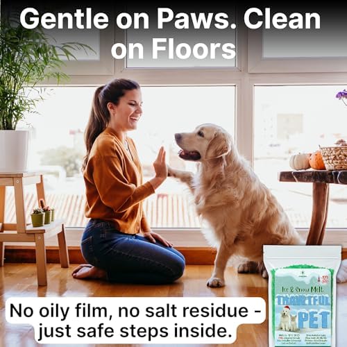 Thawtful Pet Safe Ice Melt – Pet Friendly Ice Melt, Snow Melt – Green Granules with CMA, Melts to −12°F (−24°C) - Driveway Salt & Sidewalk Salt for Ice (20 qt. - 42.6 lb.)