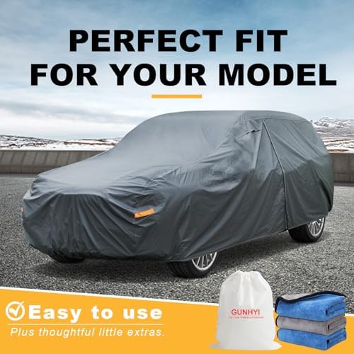 GUNHYI Premium Car Cover Custom Fit Lincoln Navigator L, 16 Layers Heavy Duty Car Cover Waterproof All Weather with Zipper Door for Sun Rain Snow Dust Uv Protection