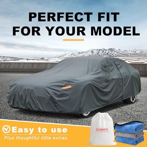 GUNHYI Premium Car Cover Custom Fit BMW i7, 16 Layers Heavy Duty Car Cover Waterproof All Weather with Zipper Door for Sun Rain Snow Dust Uv Protection