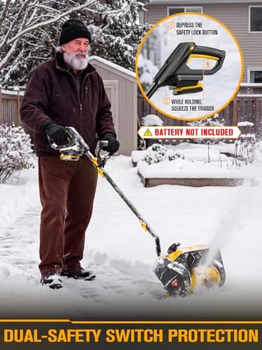 Cordless Snow Shovel Compatible with DeWalt 20V Max Battery (Bare Tool)