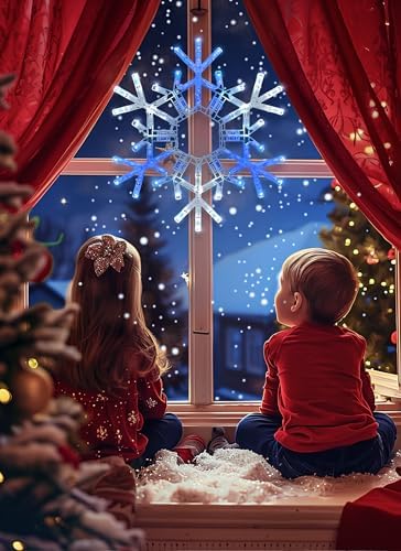 Brightown Christmas Lights Outdoor, 72 LED 20" Folding Big Snowflake Lights