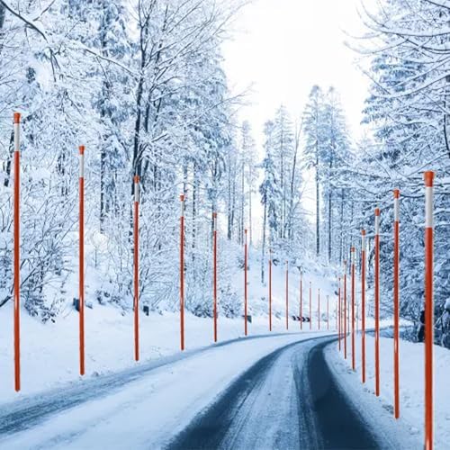 Autoparts 50Pack 48In Driveway Markers, 1/4-Inch Diameter Snow Stakes