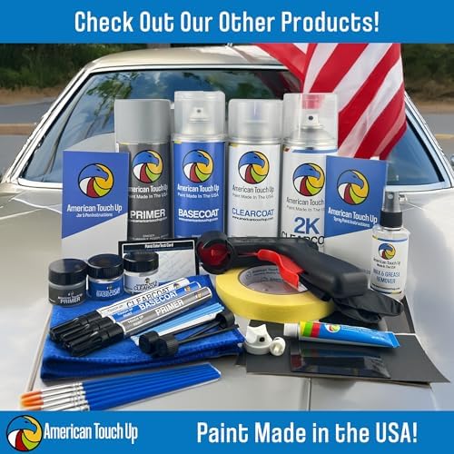 American Touch Up Paint Compatible with Nissan | KL0 Platinum Silver Metallic | Spray Paint (Primer/Basecoat/Clearcoat)