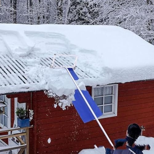 Roof Snow Rake for Snow Removal, Heavy‑Duty Aluminum Sectional Poles