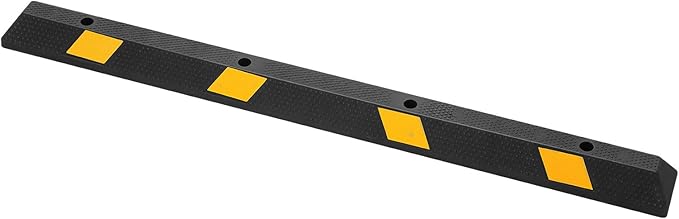 VEVOR Parking Stopper, 72 Inch Heavy Duty Parking Aid for Garage, Rubber Curb Garage Floor Stopper with Reflective Strips, Vehicles Gadgets for Cars Vans Trucks Tire Wheel Guide Block Stops Bumpers