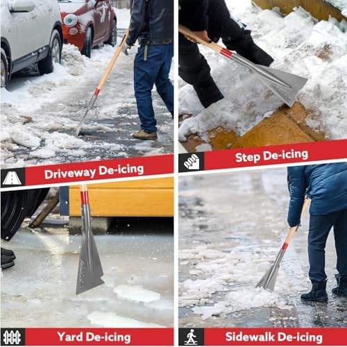 Ice Scraper Snow Ice Chopper Ice Shovel for Driveway Sidewalk