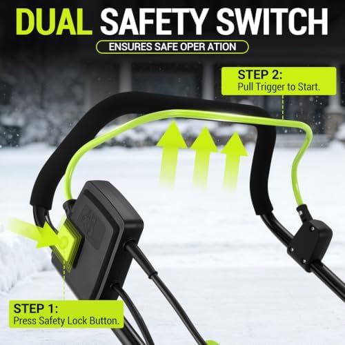 DEKOPRO 23" Electric Snow Blower, 15-Amp Corded Snow Shovel Removal Tool with Dual LED Lights, 3300RPM, Plows 800lbs/min, Snow Thrower with 25FT Throwing Distance and Adjustable Chute for Driveways