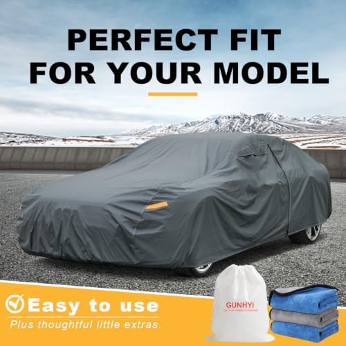 GUNHYI Premium Car Cover Custom Fit Lexus SC(2002-2010), 16 Layers Heavy Duty Car Cover Waterproof All Weather with Zipper Door for Sun Rain Snow Dust Uv Protection