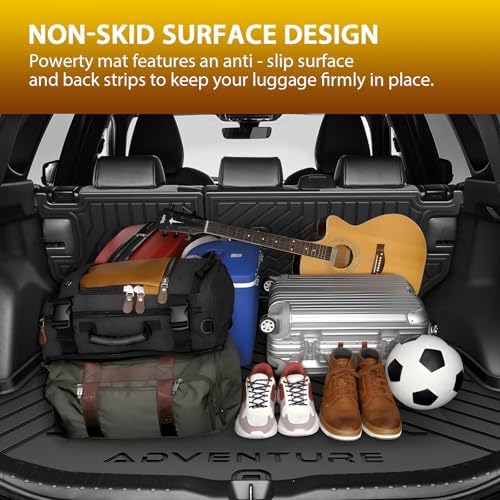 Powerty Floor Mats for Toyota RAV4 Hybrid 2026 2027(Not for PHEV), All Weather 3D TPE Anti-Slip Trunk Cargo Liner Seat Back Covers Protectors Full Set Car Accessories