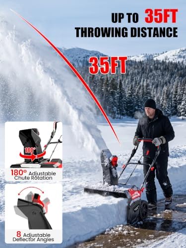 21" Cordless Snow Blower Compatible with Milwaukee M18 Battery (Tool Only)