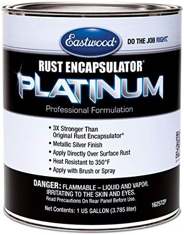 Eastwood Rust Encapsulator Platinum Aluminum Finish Premium Rust Preventive Coating High-Tech Formula Automotive Paint 1 Gallon