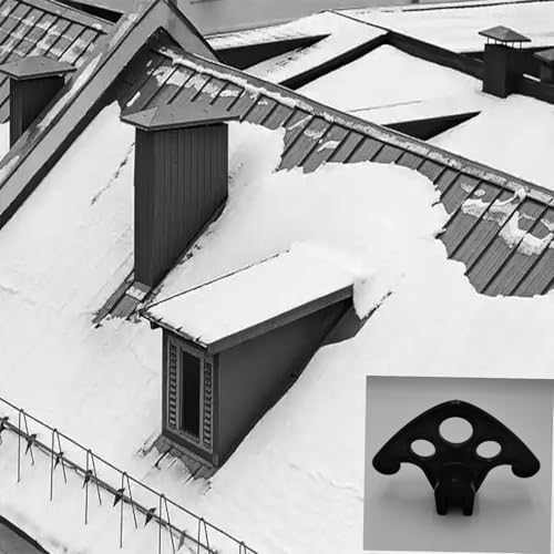 5PCS Plastic Roof Ice Guard Snow Guard Snow Stops for Standing Seam Metal Roofing Stops Guard Block Stops Breaks for Standing Seam Roofing, Set Screws Included