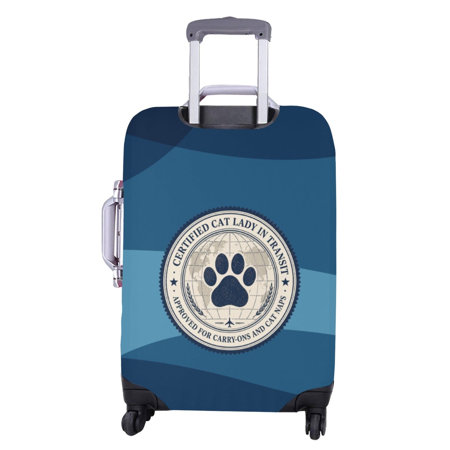 Certified Cat Lady in Transit – Luggage Cover (28"–30") (Extra Large)