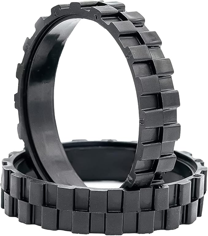 Garbage fighter Tires for Series 500, 600, 700, 800 and 900, e5, e6, i7,Anti-Slip, Great Adhesion and Easy Assembly, Wheel Replacement for All roomba Models (Black 2 Pack)