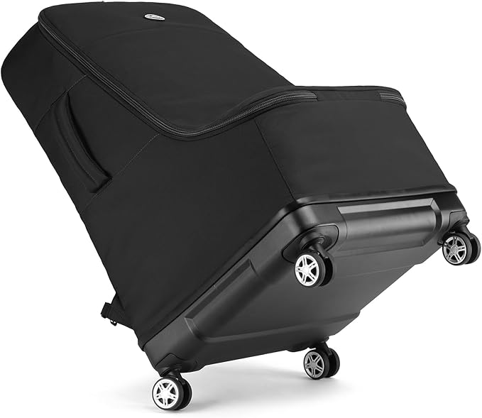 TUGUAN Travel Bag for Air Travel with Spinner Wheels, Infant Car Seat Bags with Hard Bottom, Padded Car Seat Backpack, Large Storage Bag for Airport Check, Black