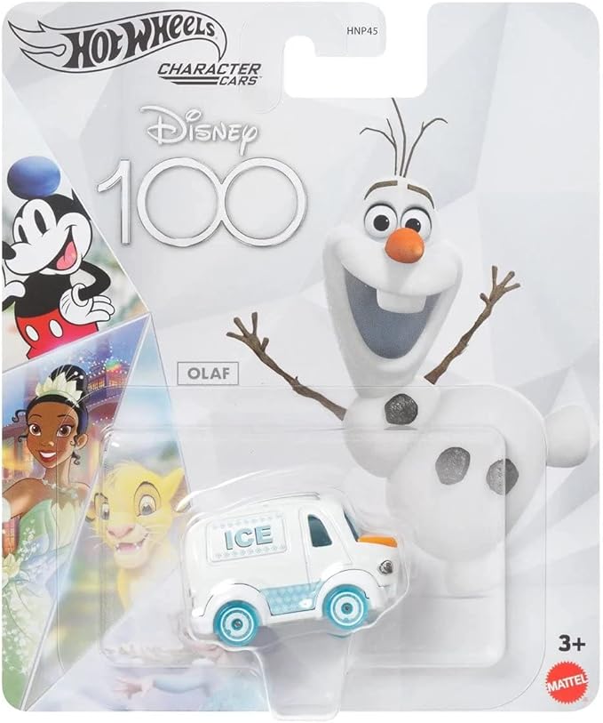 Hot Wheels Disney 100 Character Cars Olaf Die Cast Car
