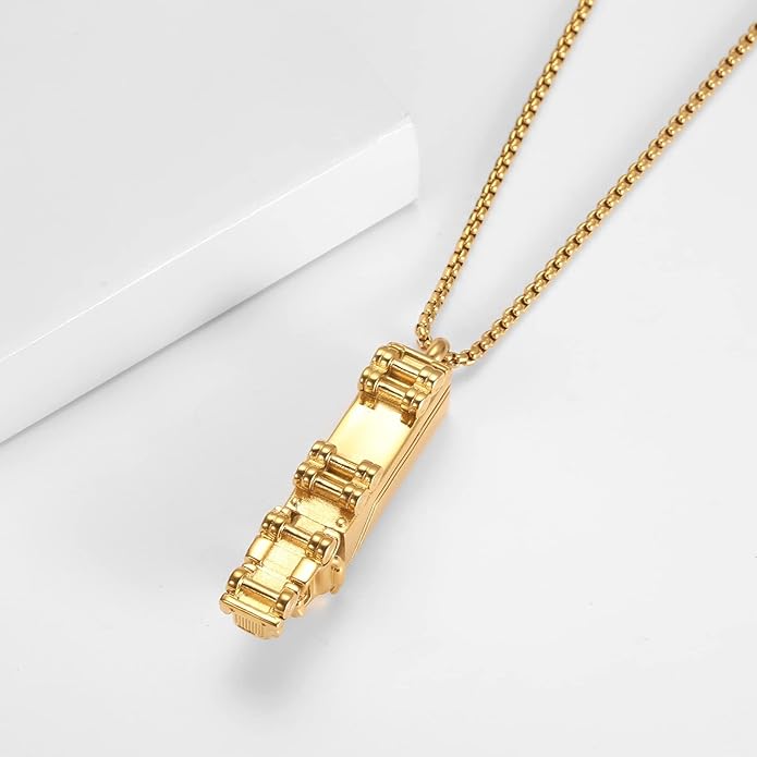 Urn Necklace for Ashes 18 Wheeler Semi Truck Cremation Jewelry for Men Memorial Urn Pendant Ashes Locket Necklace Keepsake Gifts