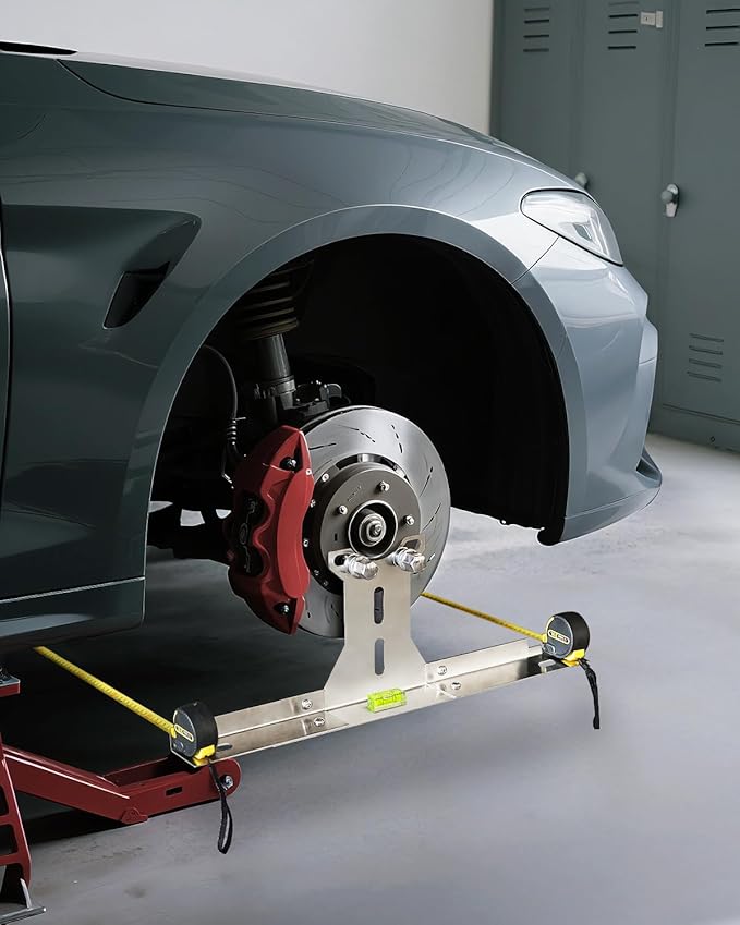 Wheel Alignment Tool for DIY Toe Adjustment, Stainless Steel Toe Alignment Plates Allow Quickly Operation, Easy Way to Check Toe in/Out, Fits Most Cars & Trucks(Patent Design)