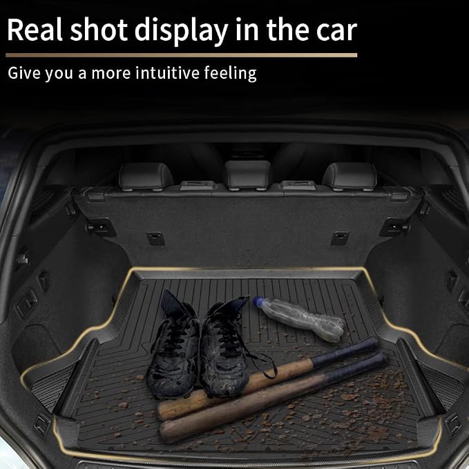 Upgrade Corolla Cross SUV Cargo Liner | Custom Fit Trunk Mat Compatible with 2022 2023 2024 2025 Toyota Corolla Cross (FWD Models Only) | All Weather TPE Cargo Mat for Corolla Cross