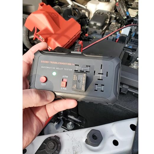 Automotive Relay Tester - 4 & 5 Pin 12V Auto Diagnostic Tool, Small Handheld DIY Car Tester with Battery Clips, Relay Testing Kit, Electrical Systems Tool | Patented