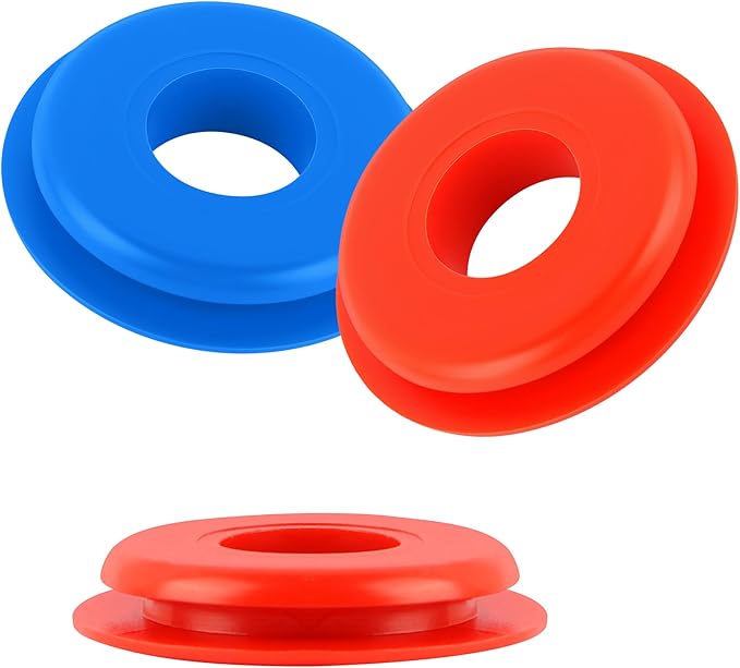 20PCS Glad Hand Seals for Glad Hand Air Hose,Rubber Gladhand Seals of Semi Truck Accessories,Air Lines for Semi Truck Car Accessories Compatible with Tramec Tectran Haldex (10PCS Red+10PCS Blue)