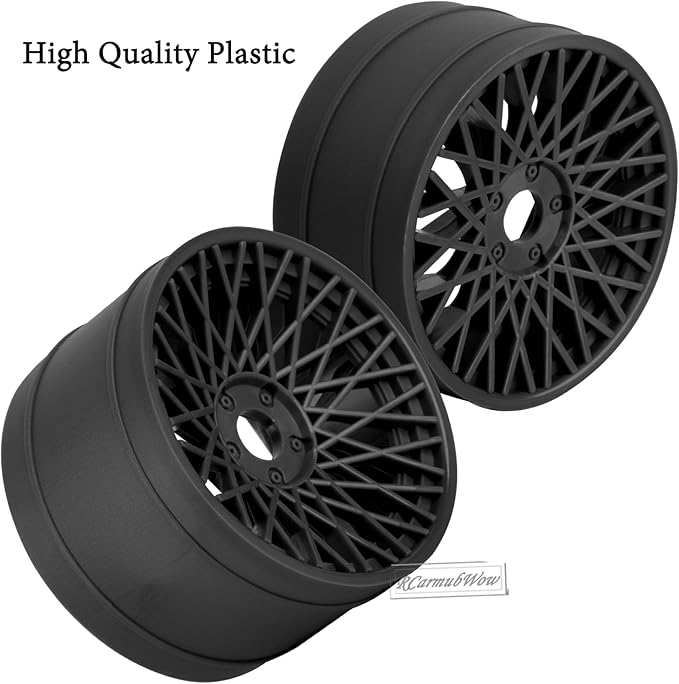 RC Wheels and Tires On Road Tire Tyre for 1/7 Felony 6S BLX,17mm Hex Plastic Wheels RC Truck Tires Highway Tire On Road Tyre,4pcs,Black