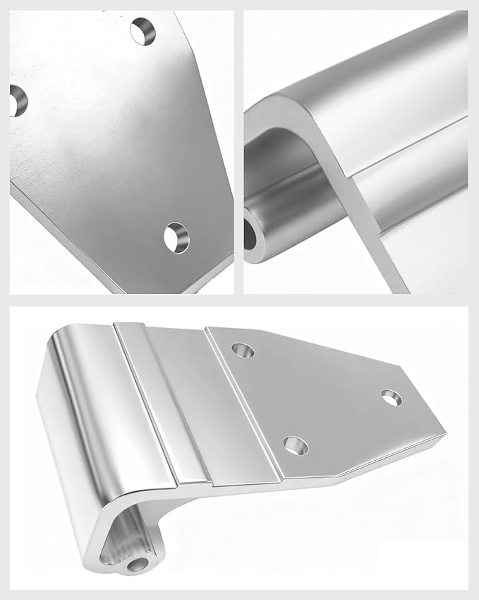 HS1802 S2624 Commercial Vehicle Three-Hole Door Hinge - 7.08x3.85x2.48in, Φ0.33, Heavy-Duty Steel, for Trucks & Buses - Durable & Precision-Made(2-Piece Set)