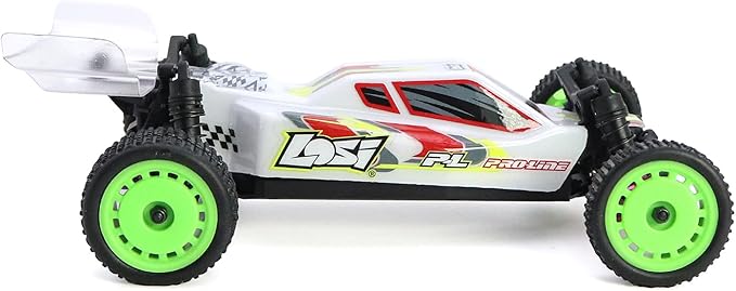 Pre-Mounted Pin Buggy Tires and Wheels Rims Hub Tires Set for 1/24 Losi Micro-B 1/28 Losi Micro-T Wltoys 244016 Upgrade Part (White Micro-T)