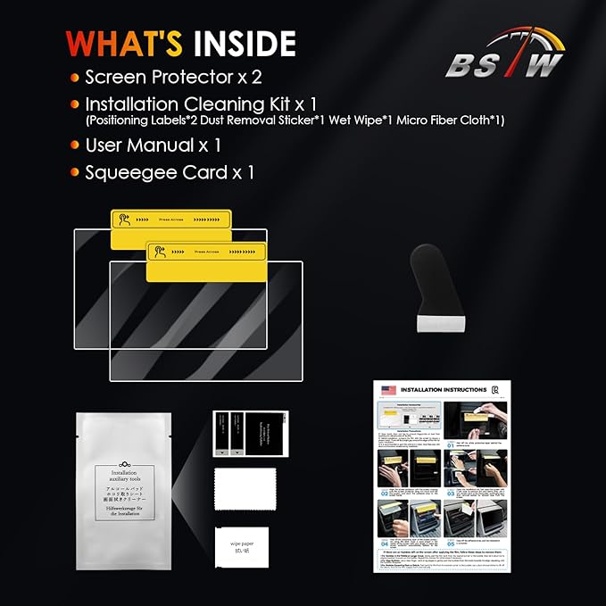 Ram Screen Protector 12 Inch for 2019-2026 Dodge Ram 1500 2500 3500 Uconnect Pickup Truck 12 In Ram Truck Accessories Anti-Reflective Bubble Free Soft Nano Protective Film 2PCS