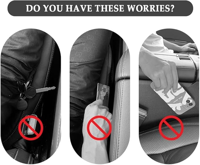 IHOTDER Super Flexible Car Seat Gap Filler,Durable Car Organizer Between Seats for Tightly Filling Seat Gaps,Universal CCar Side Seat Gap Filler CCar Accessories for Women & Men (Gray/2PCS)ā¦