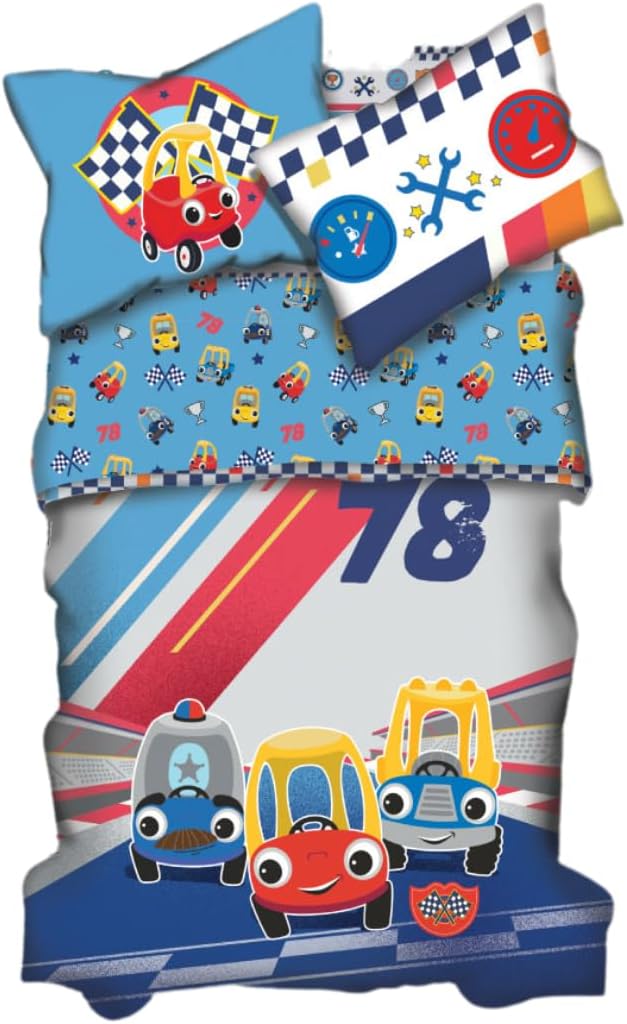 Little Tikes 4 Piece Toddler Bed Set – Kids Super Soft & Cozy Reversible Microfiber Comforter and Sheet Set (Officially Licensed Product) by Franco