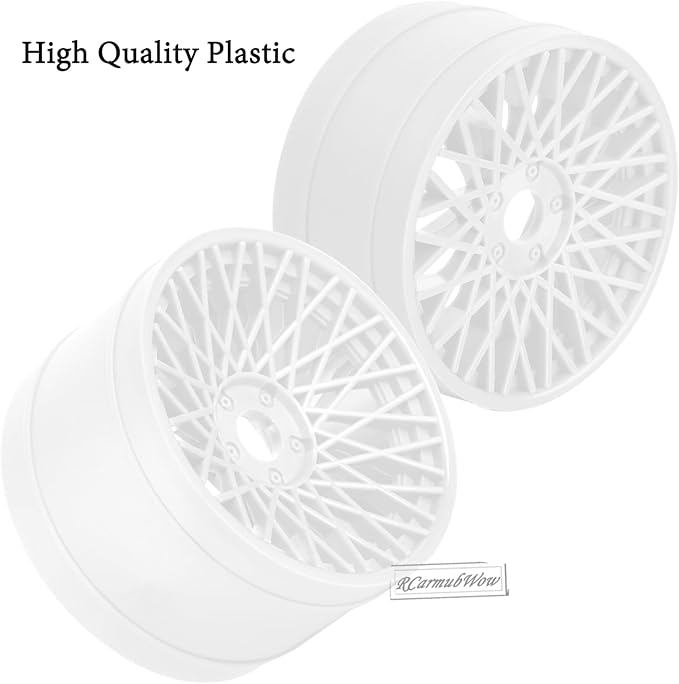 RC Wheels and Tires On Road Tire Tyre for 1/7 Felony 6S BLX,17mm Hex Plastic Wheels RC Truck Tires Highway Tire On Road Tyre,4pcs,White