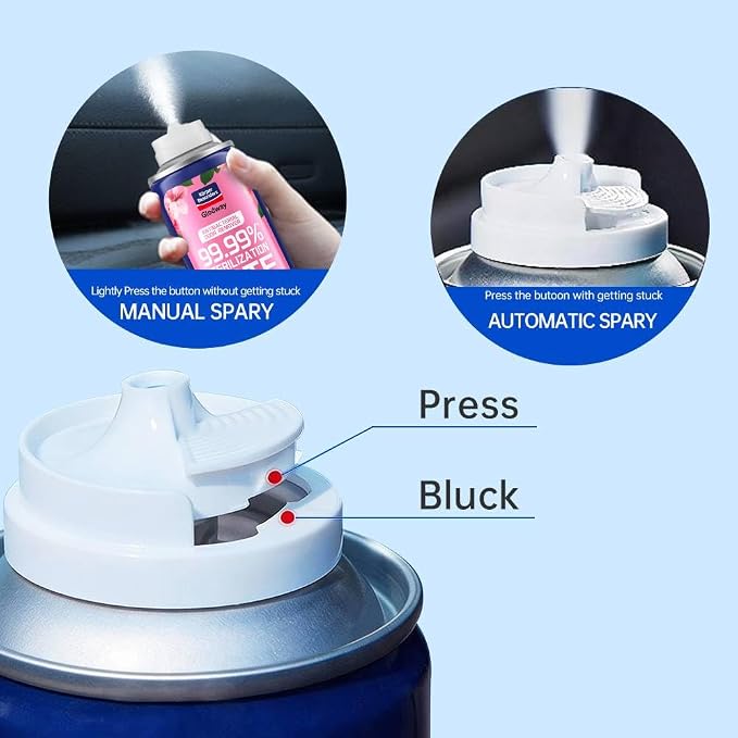 GLODWAY Car Air Freshener Spray, Magnolia Scent, 6 OZ Odor Eliminator,4 Pack, for Cars, Trucks, RVs, Home