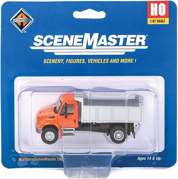 Walthers SceneMaster International, Orange and Gray 4300 Dump Truck