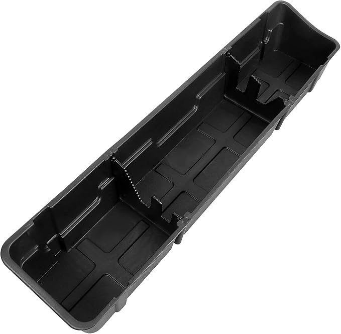 DNA MOTORING Under seat Storage Box Compatible with 15-24 Ford F150 17-24 F250 SD F350 SD Crew Cab Pickup, Back Seat Storage, SBOX-003