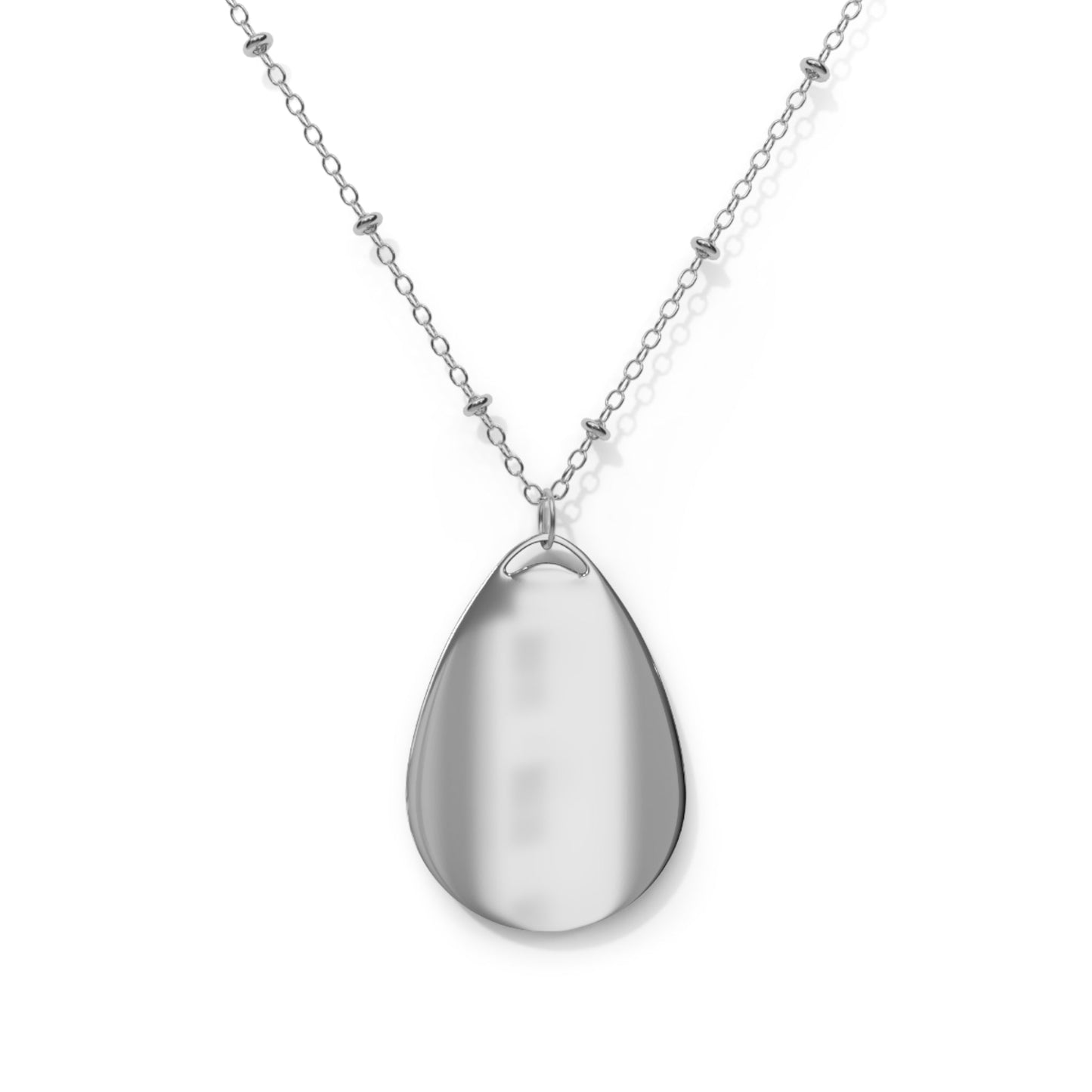 Beautiful Butterfly and Daisies Oval Necklace