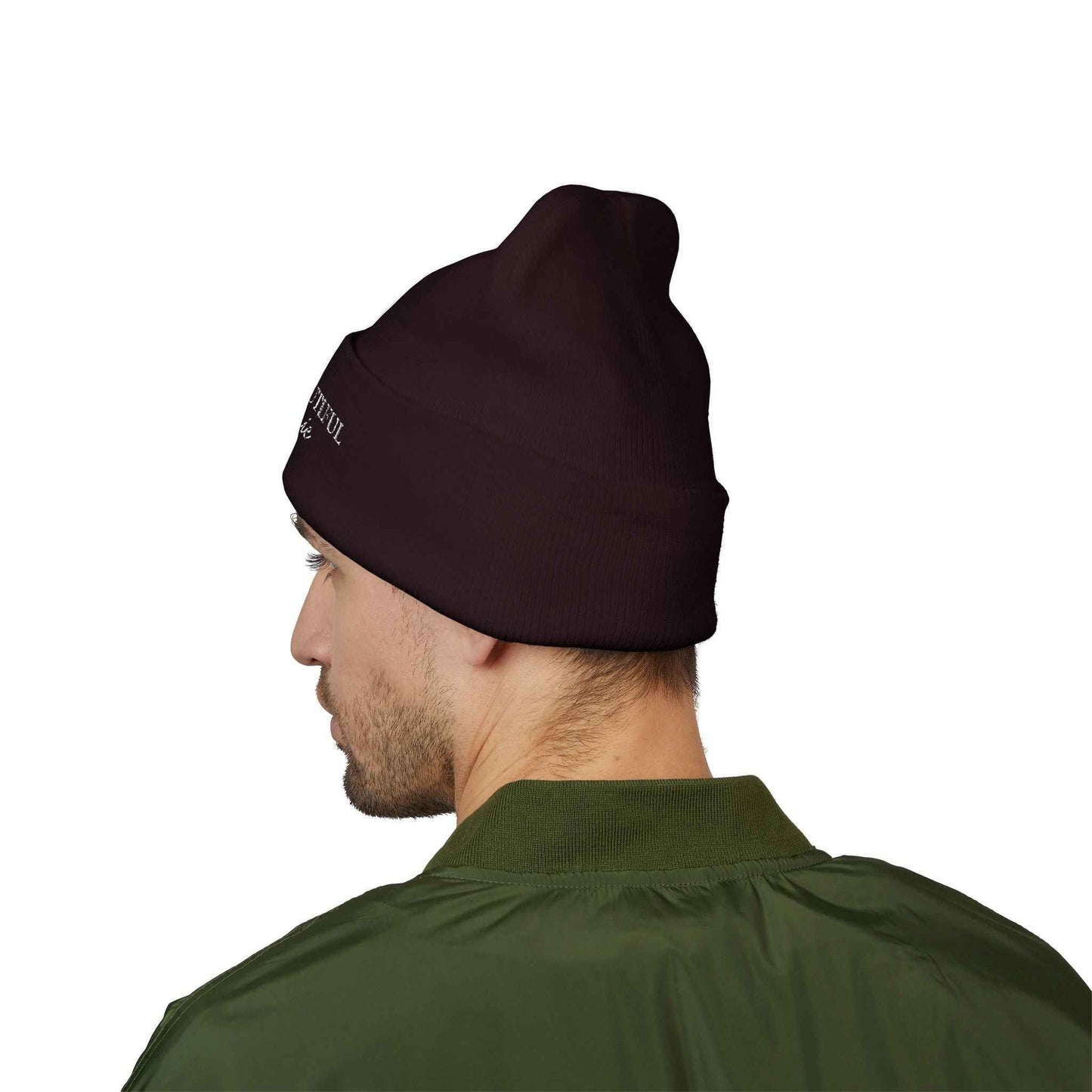 Big Beautiful Beanie — Embroidered Cuffed Knit Hat