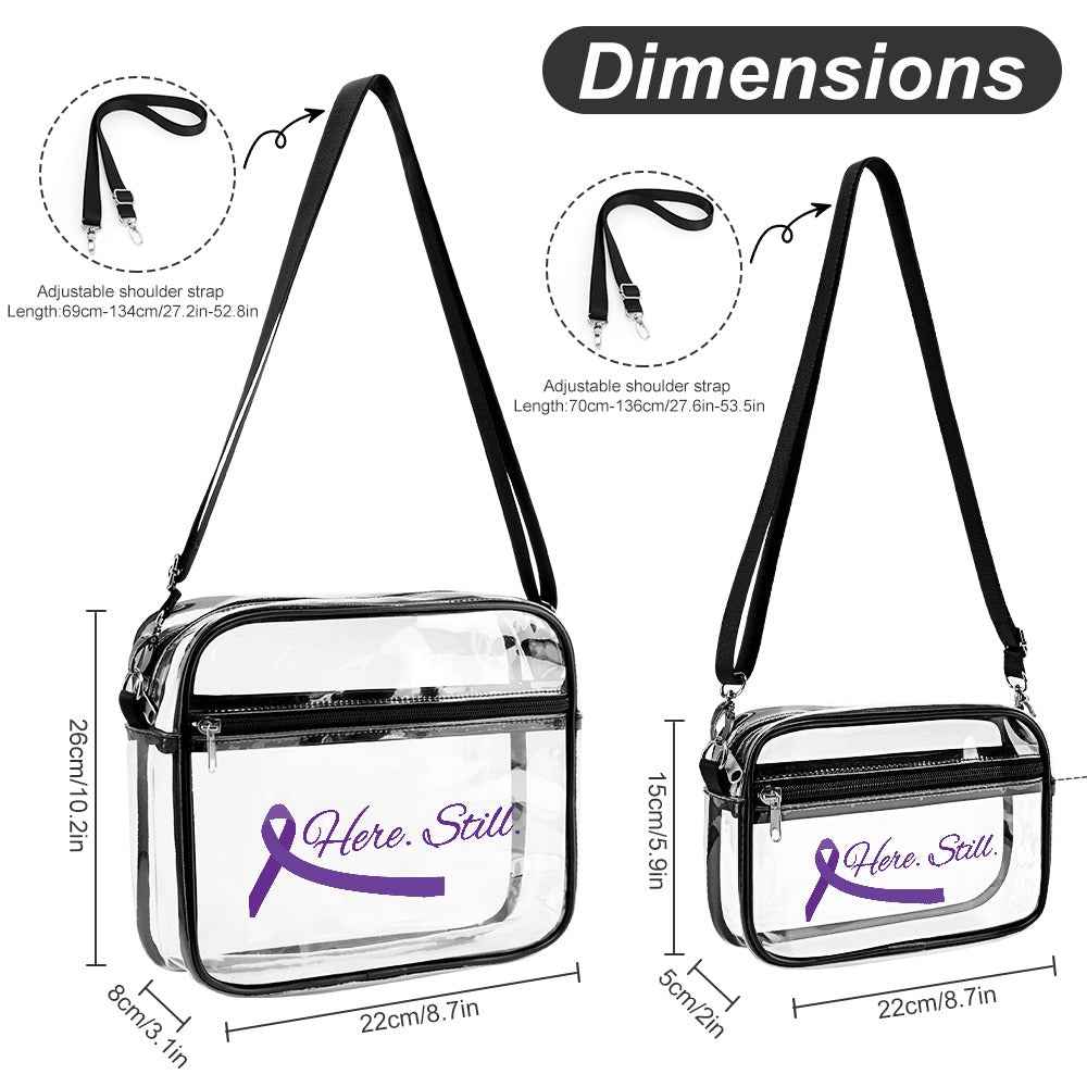 Here. Still. Clear Crossbody Bag