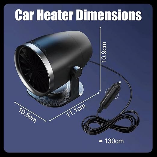 OBEST Portable Heater, 12V Car Heater with Heating & Cooling 2 in 1 Car Defroster, 360° Rotary Portable Heaters for Car, Unrestricted Current Car Warmer for Auto Truck SUV Vehicle