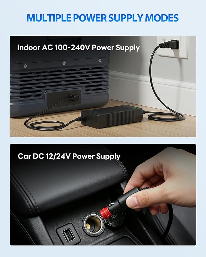 Aeitto 12 Volt Car Refrigerator 25Quart Car Fridge Freezer Electric Cooler Portable Cooler 12V Fridge RV Refrigerator -4℉-68℉ Temp Control 12/24V DC & 100-240V AC for Travel, Camping, RV, Road
