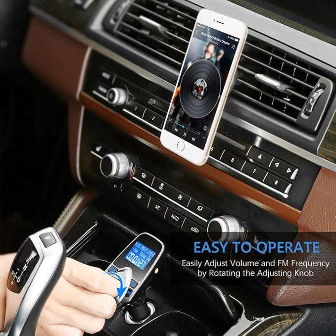 T11 Wireless Bluetooth FM Transmitter Handsfree Car Kit MP3 Player Wireless Bluetooth Adapter with Dual USB Port Car Kit
